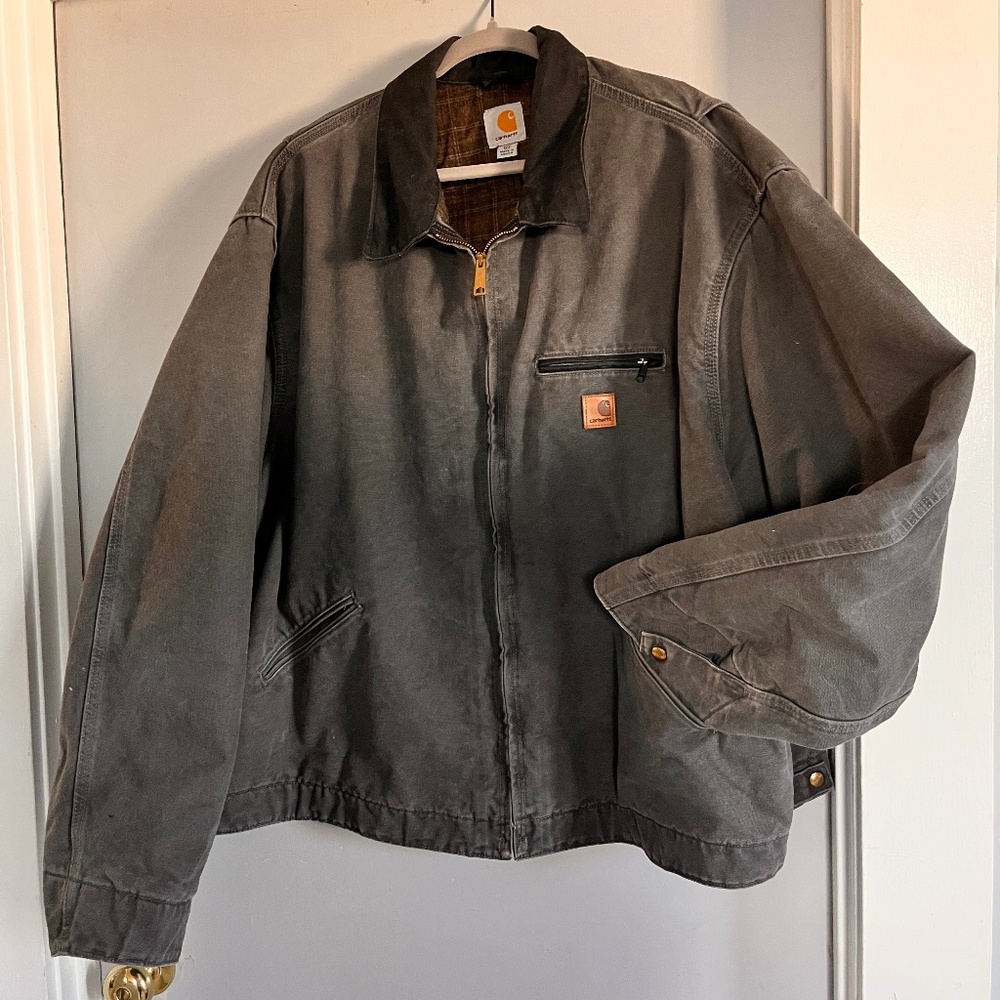 Carhartt J97 JVL grey lined zip up 4xl tall